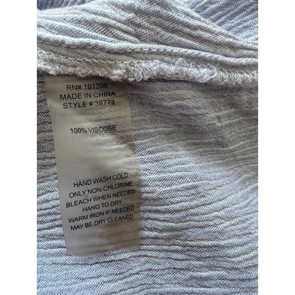 Soft Surroundings Crinkle Asymmetric Cowl Neck Tunic Top Boho Size Petite Large - Picture 10 of 12